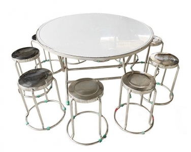 Bàn Ghế Tròn Inox 304 Bền Đẹp Giá Tốt 2025 | Tô Trần