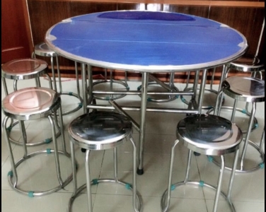 Bộ Bàn Inox 10 Ghế - Giải Pháp Nội Thất Sự Kiện Cao Cấp