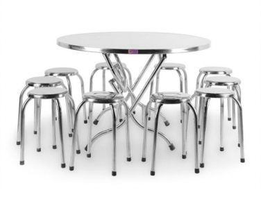 Giải Pháp Bàn Inox 10 Ghế Cho Bếp Ăn Công Nghiệp và Sự Kiện