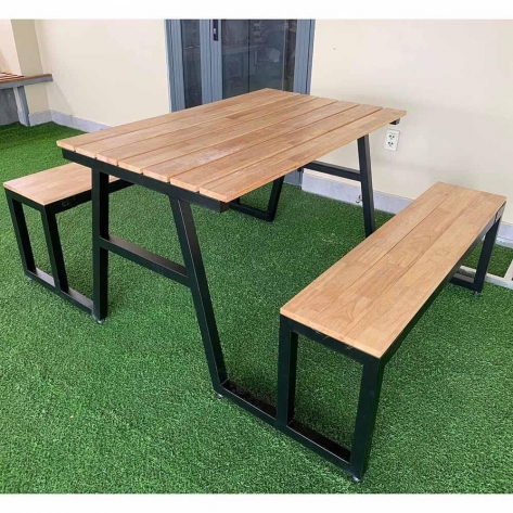 Sức hút từ những bộ bàn ghế chân sắt mặt gỗ cho quán ăn, nhà hàng